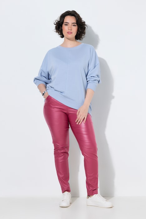 Bengalinhose Sienna, Lederoptik, schmales Bein, Komfortbund