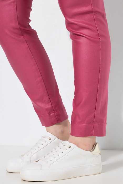 Bengalinhose Sienna, Lederoptik, schmales Bein, Komfortbund