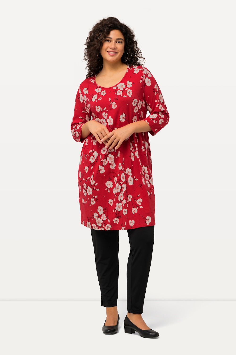 Große Größen Longshirt, Damen, rot, Größe: 66/68, Baumwolle, Ulla Popken