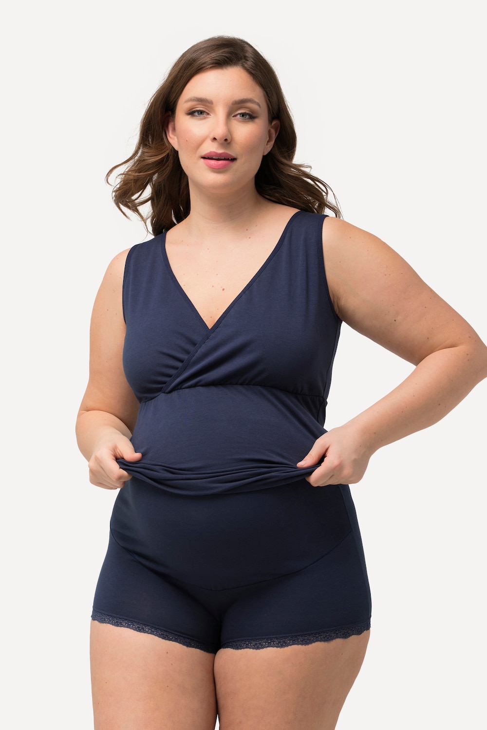 Große Größen Bellieva Panty, Damen, blau, Größe: 54/56, Baumwolle/Synthetische Fasern/Elasthan, Ulla Popken