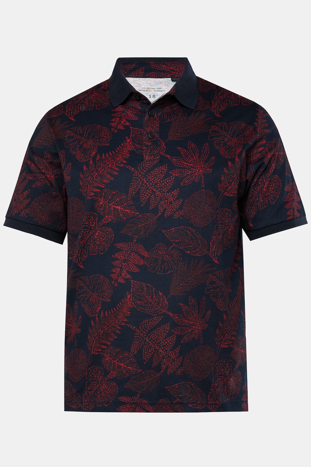 JP1880 Poloshirt, Halbarm, Allover-Print, Polokragen, bis 8 XL
