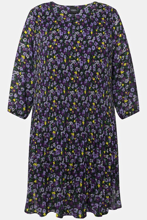 Pigiama Donna Ulla Popken Con Fiori – Scollo Girocollo E Mezze Maniche, Pantaloni Lunghi Con Tasche – Modello 843256