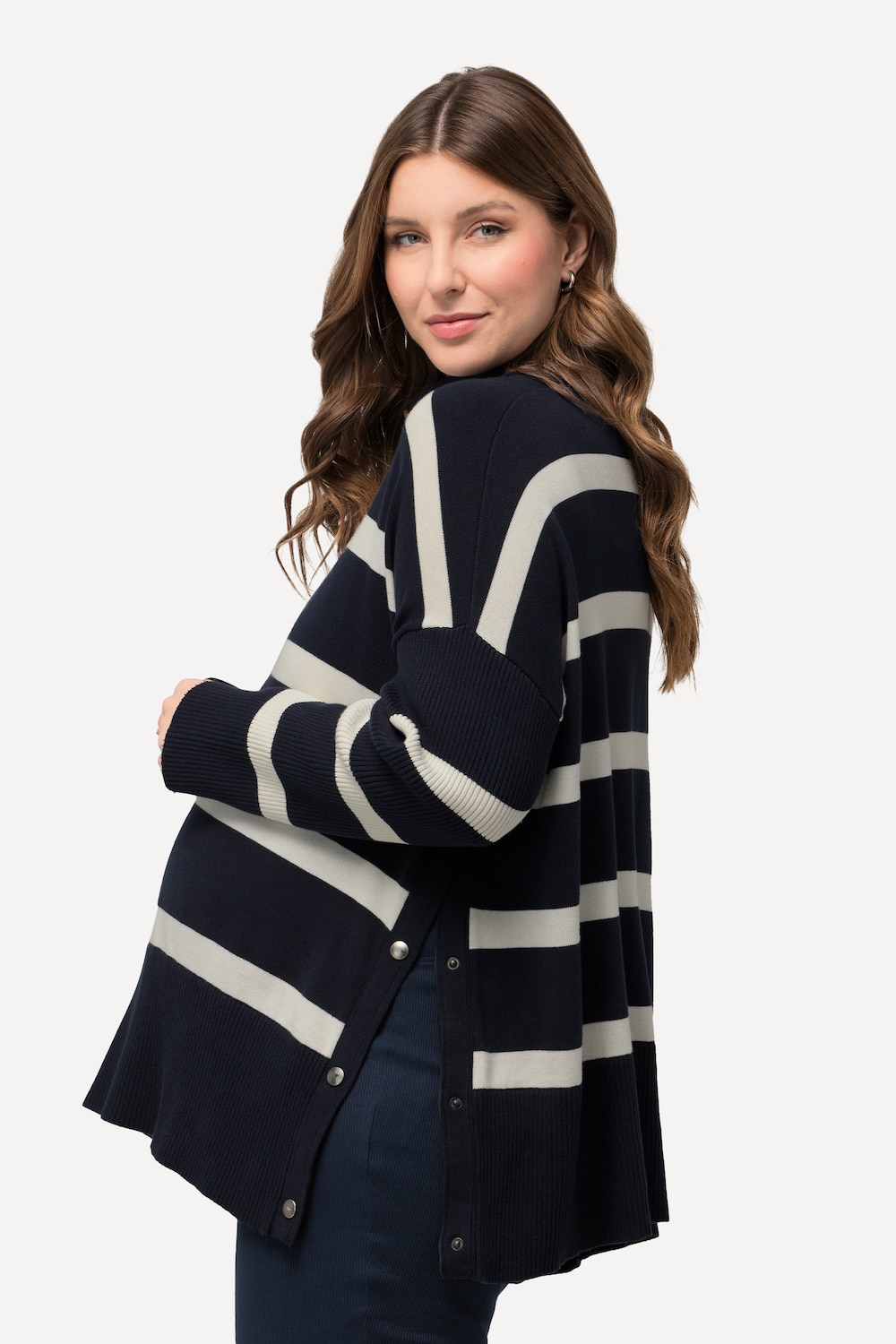 Große Größen Bellieva Pullover, Damen, blau, Größe: 42/44, Baumwolle, Ulla Popken