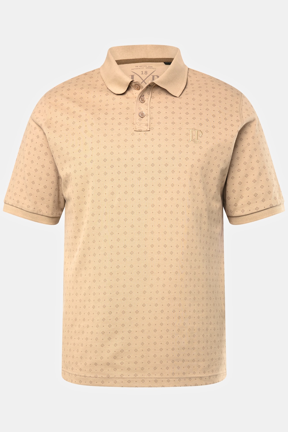 Poloshirt, Halbarm, Allover-Print, Polokragen, bis 8 XL