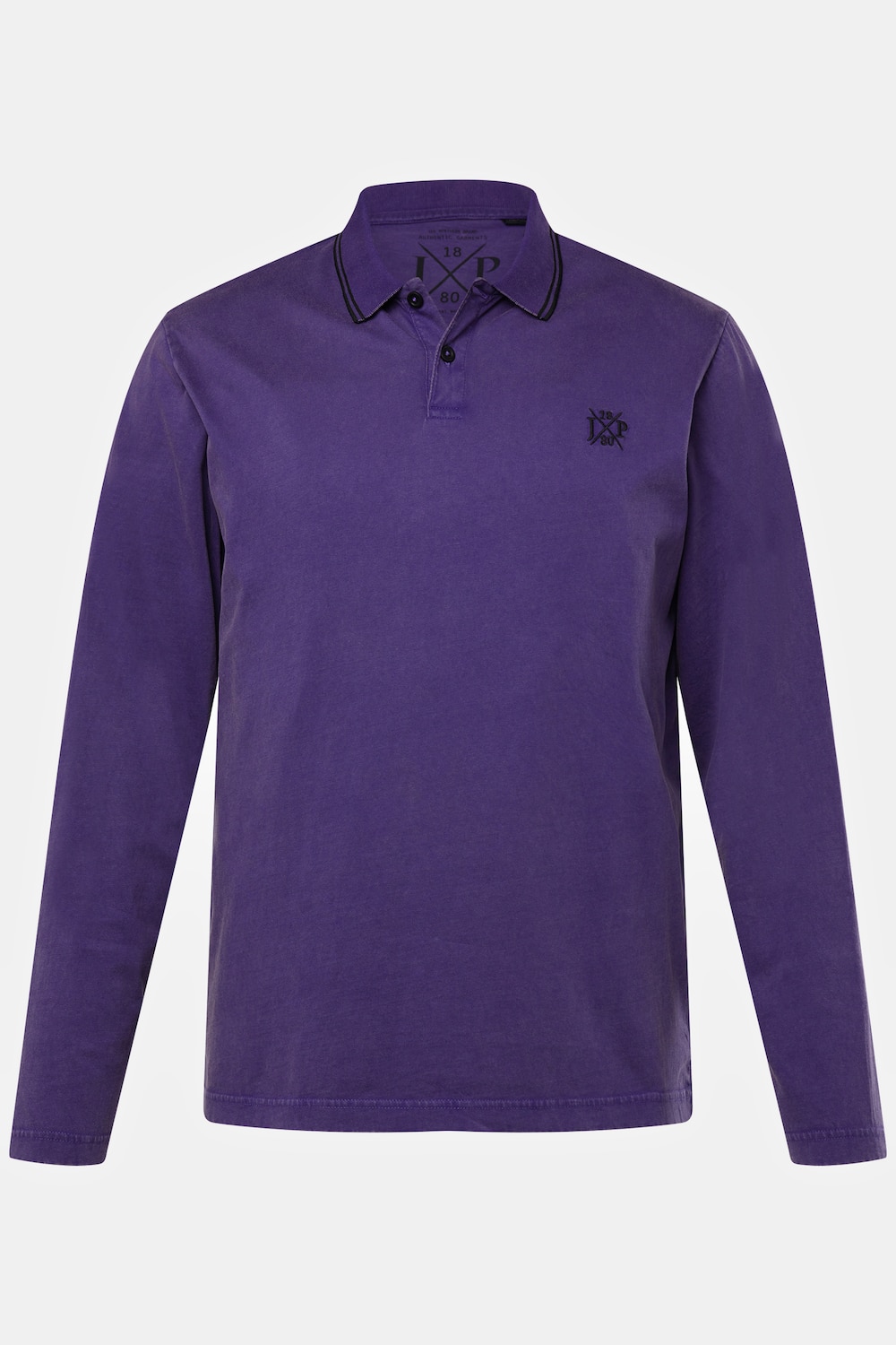 Poloshirt, Langarm, Vintage-Look, Polokragen, bis 8 XL