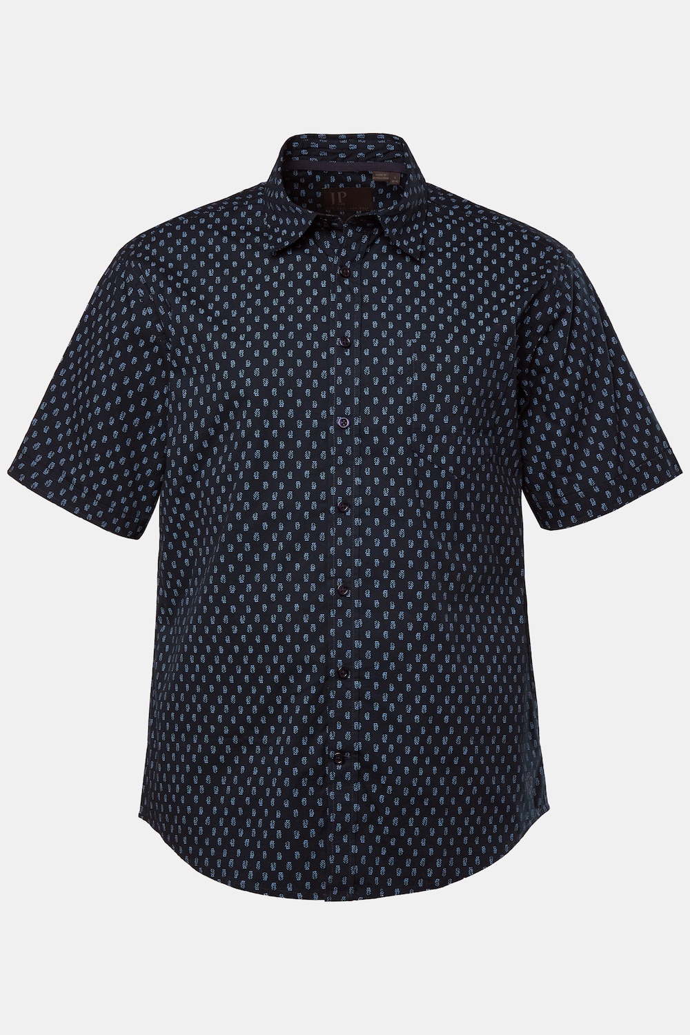 JP1880 Hemd, Halbarm, Kentkragen, Minimal Print, Modern Fit, bis 8 XL