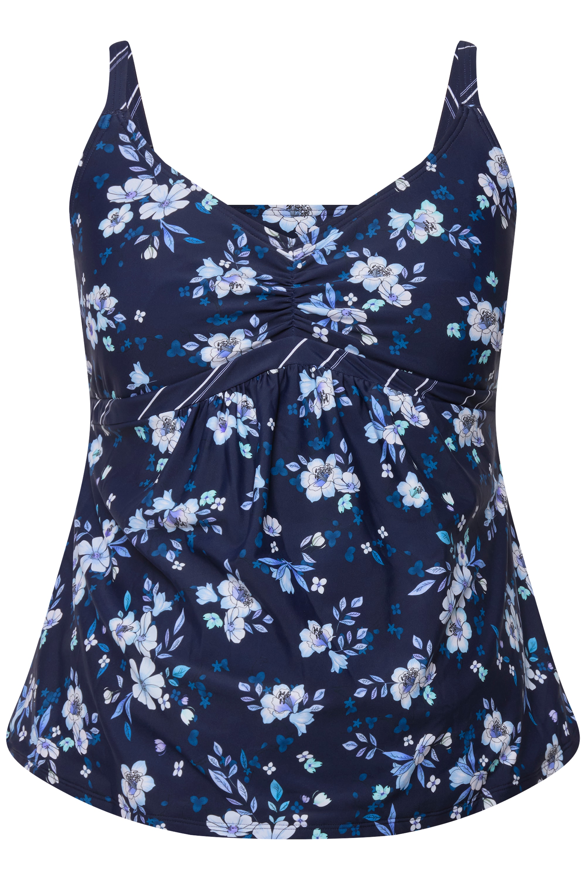 Ulla Popken Damen große Größen Bellieva Tankini Umstandsmode Blüten Ringel