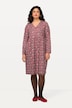Matte Jersey V-Neck Print  Empire Tunic Dress