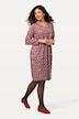 Matte Jersey V-Neck Print  Empire Tunic Dress