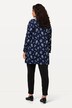 Matte Jersey V-Neck Navy Floral Swing Tunic