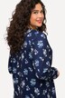 Matte Jersey V-Neck Navy Floral Swing Tunic