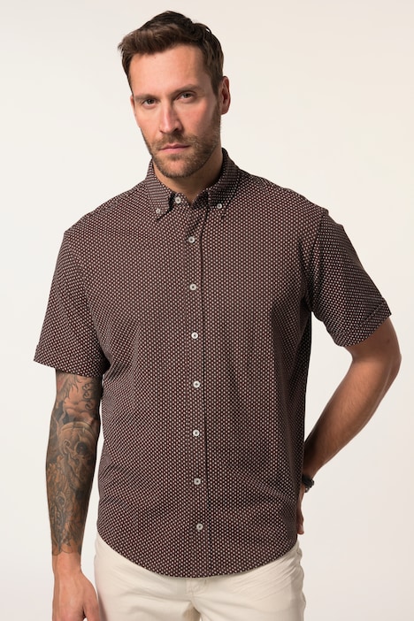 Piqué-Hemd, Halbarm, Buttondown-Kragen, Modern Fit, bis 8 XL