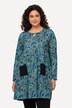 Patch Pocket Paisley Print Empire Knit Tunic