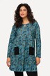 Patch Pocket Paisley Print Empire Knit Tunic