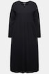 Notch Neck Empire Knit Long Sleeve Dress