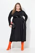 Notch Neck Empire Knit Long Sleeve Dress