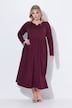 Jersey-Maxikleid, A-Linie, Tunika-Ausschnitt, Langarm