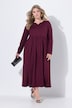 Jersey-Maxikleid, A-Linie, Tunika-Ausschnitt, Langarm
