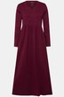 Jersey-Maxikleid, A-Linie, Tunika-Ausschnitt, Langarm