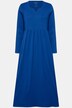 Jersey-Maxikleid, A-Linie, Tunika-Ausschnitt, Langarm