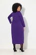 Jersey-Maxikleid, A-Linie, Tunika-Ausschnitt, Langarm