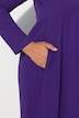 Jersey-Maxikleid, A-Linie, Tunika-Ausschnitt, Langarm
