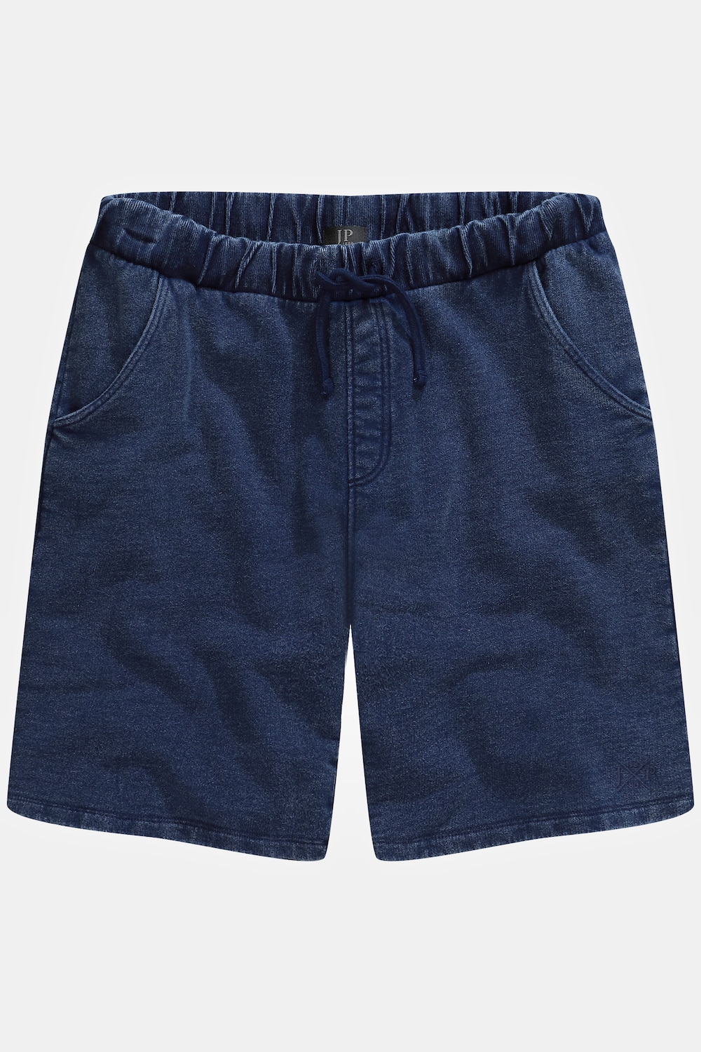 Bermuda, Sweat, Indigo-Waschung, Elastikbund, bis 8 XL