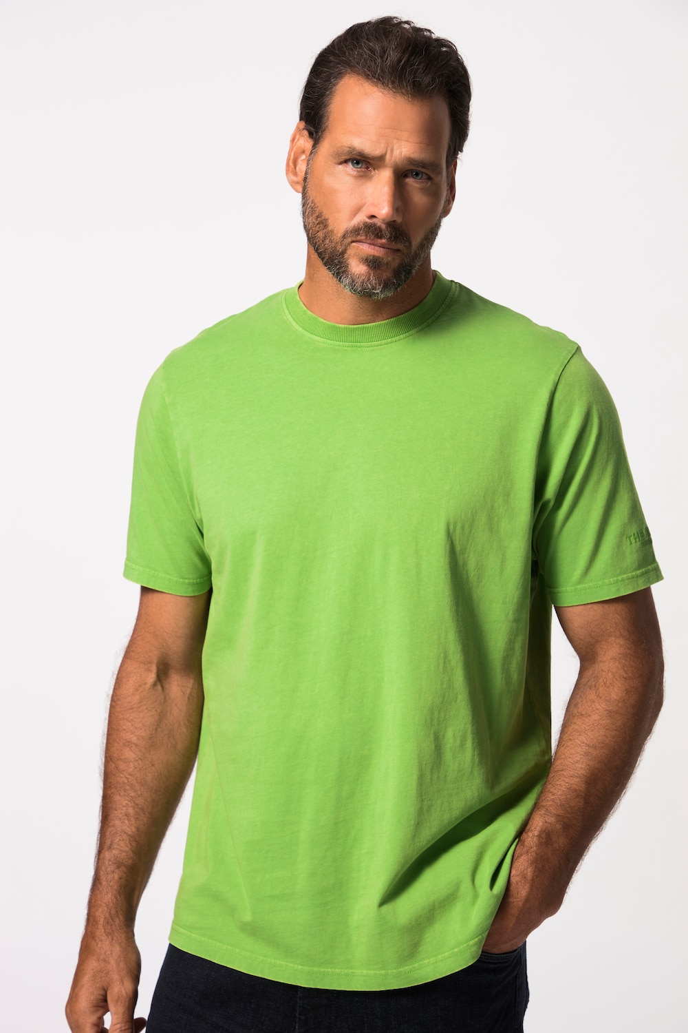 Grote Maten T-shirt, Heren, groen, Maat: L, Katoen, JP1880