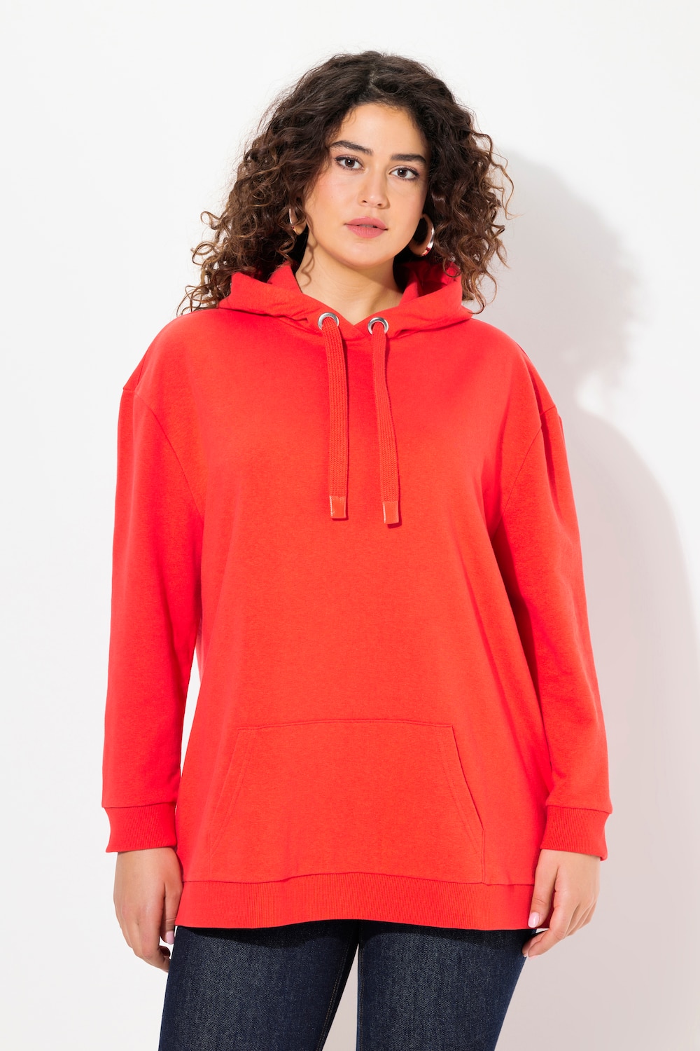 Große Größen Hoodie, Damen, rot, Größe: 42/44, Baumwolle/Polyester, Ulla Popken