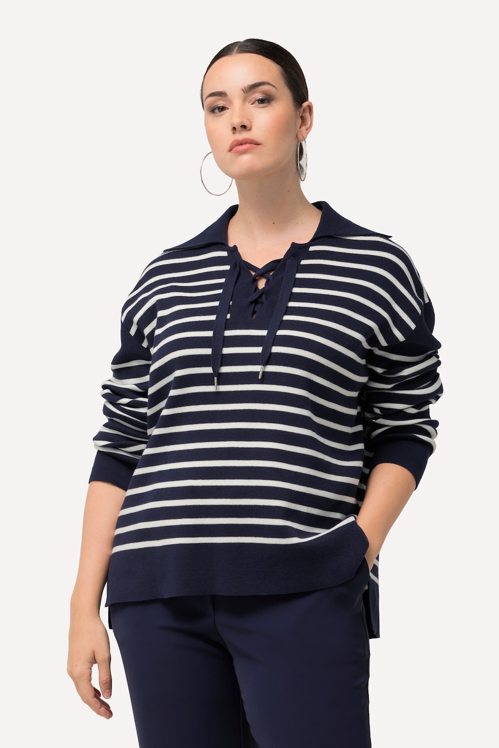 Große Größen Pullover, Damen, blau, Größe: 62/64, Baumwolle, Ulla Popken