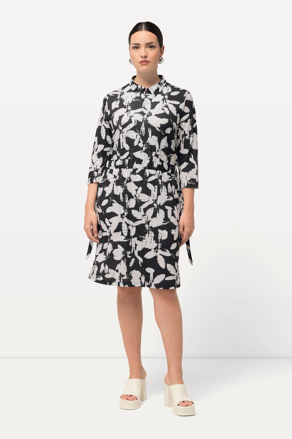 Große Größen Jerseykleid, Damen, blau, Größe: 42/44, Polyester, Ulla Popken