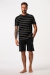 Pyjama court deux pièces, T-shirt rayé et short - jusqu'au 8XL