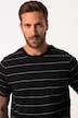 Pyjama court deux pièces, T-shirt rayé et short - jusqu'au 8XL