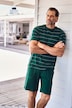 Pyjama court deux pièces, T-shirt rayé et short - jusqu'au 8XL