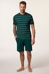 Pyjama court deux pièces, T-shirt rayé et short - jusqu'au 8XL