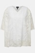 Tunika, Marmor-Design, Oversized, V-Ausschnitt, Halbarm