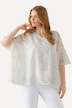 Tunika, Marmor-Design, Oversized, V-Ausschnitt, Halbarm