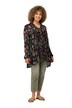 Halenka, potisk, A střih, hranatý výstřih, dlouhé rukávy