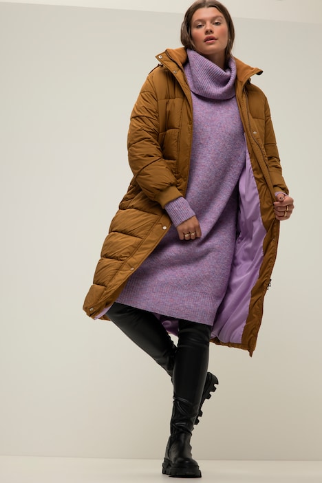 Long Quilted Puffy Coat