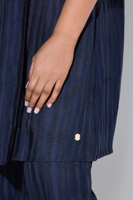 Easy-Going-Jacke, offene Form, V-Ausschnitt