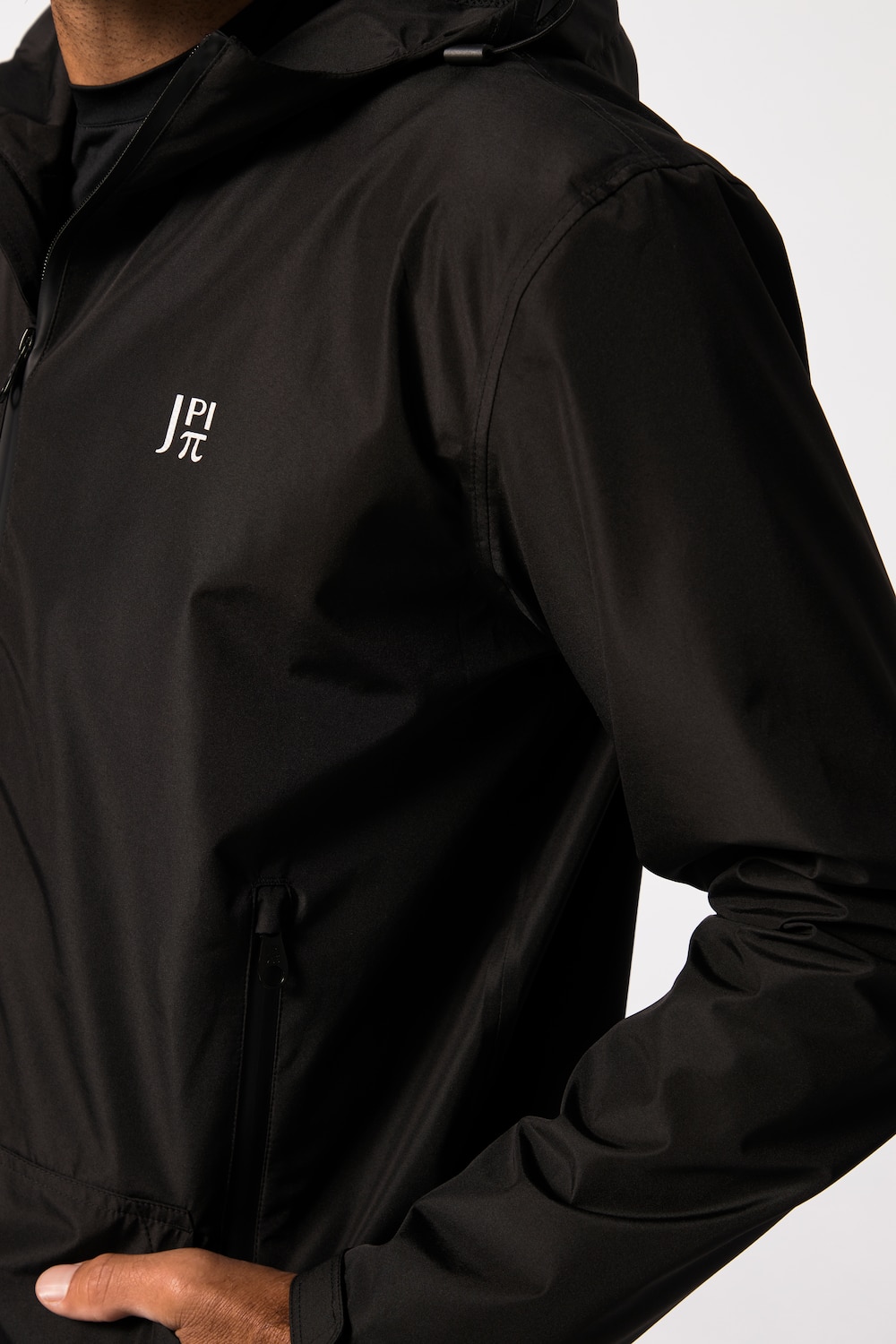Stora storlekar Regnjacka, Her, svart, storlek: 4XT, Polyester, JAY-PI