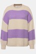 Pullover, oversized, Grobstrick, Blockstreifen, Rundhals, Langarm