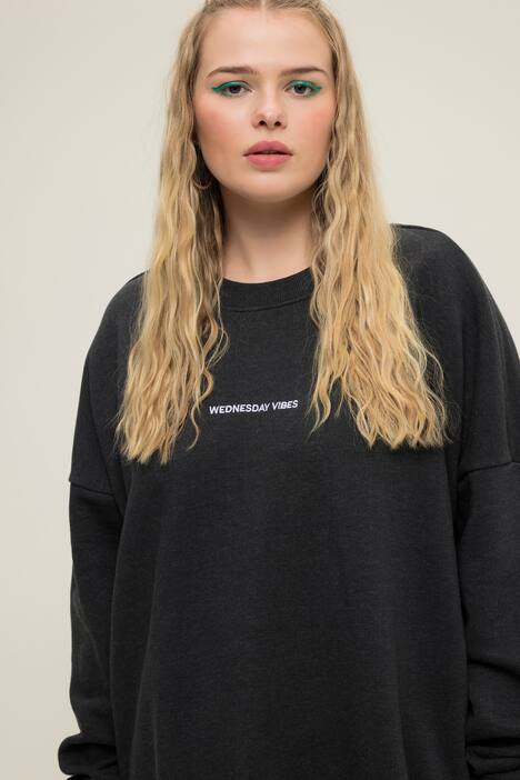 Sweatshirt, oversized, Statement Stick, Rundhals, Langarm