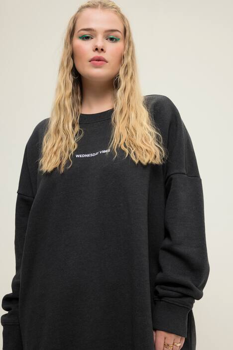Sweatshirt, oversized, Statement Stick, Rundhals, Langarm