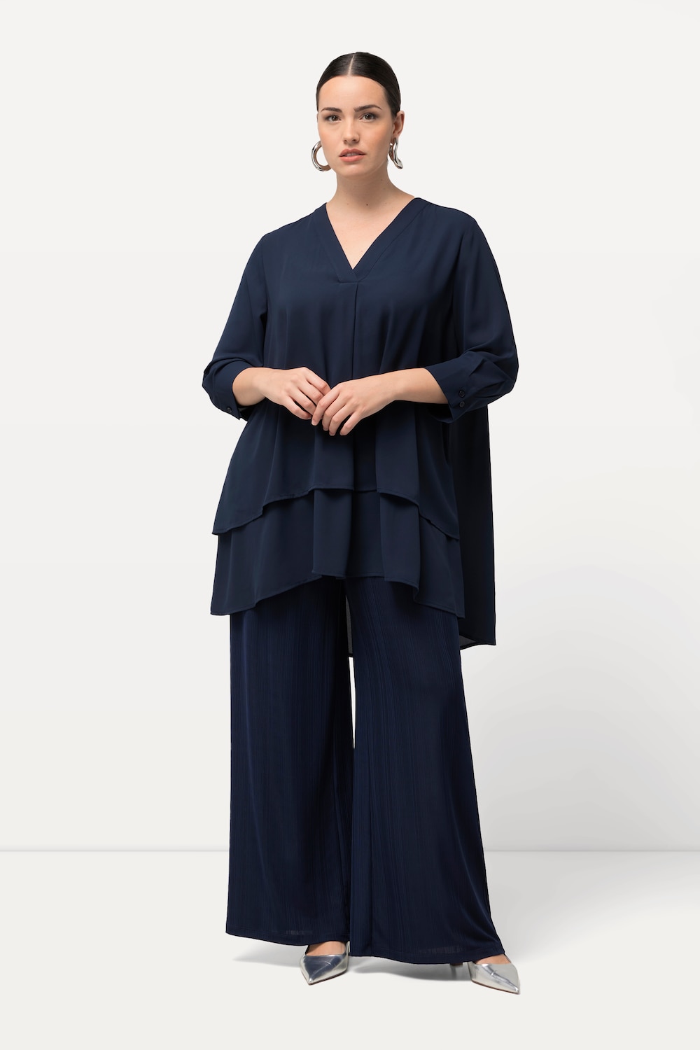 Große Größen Tunika, Damen, blau, Größe: 42/44, Polyester, Ulla Popken