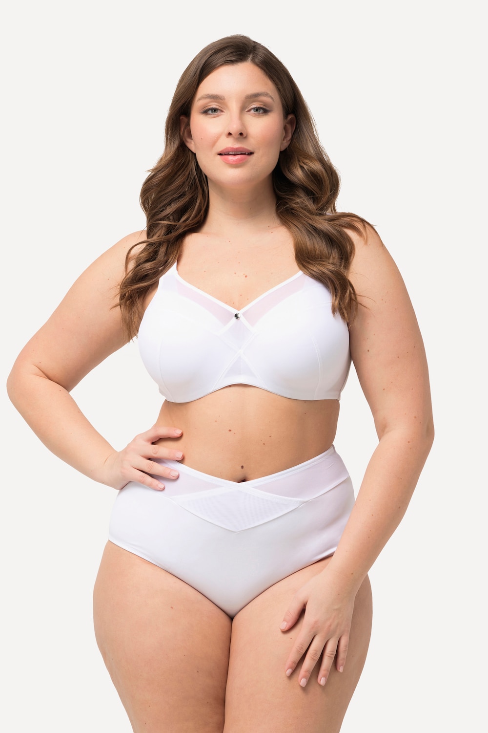 Große Größen Shaping-Maxislip, Damen, weiß, Größe: 58/60, Synthetische Fasern/Elasthan, Ulla Popken