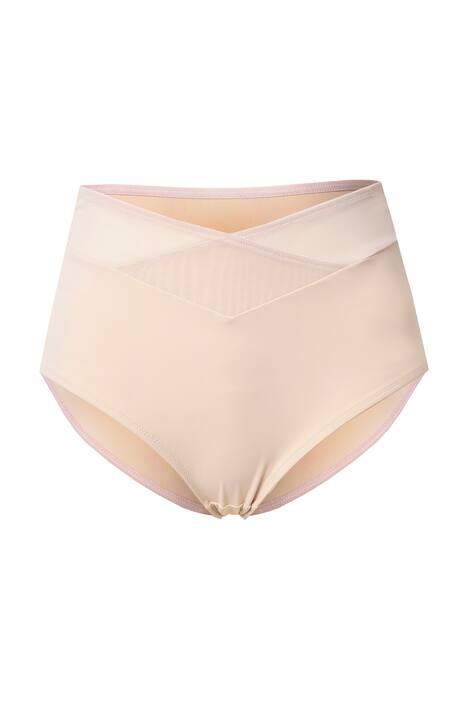 Tvarující maxi kalhotky, široký síťovaný pas, zavinovací vzhled, vysoký pas