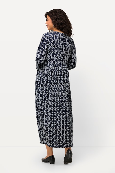 Matte Jersey Print Surplice Empire A-line Pocket Dress | Maxi Dresses ...