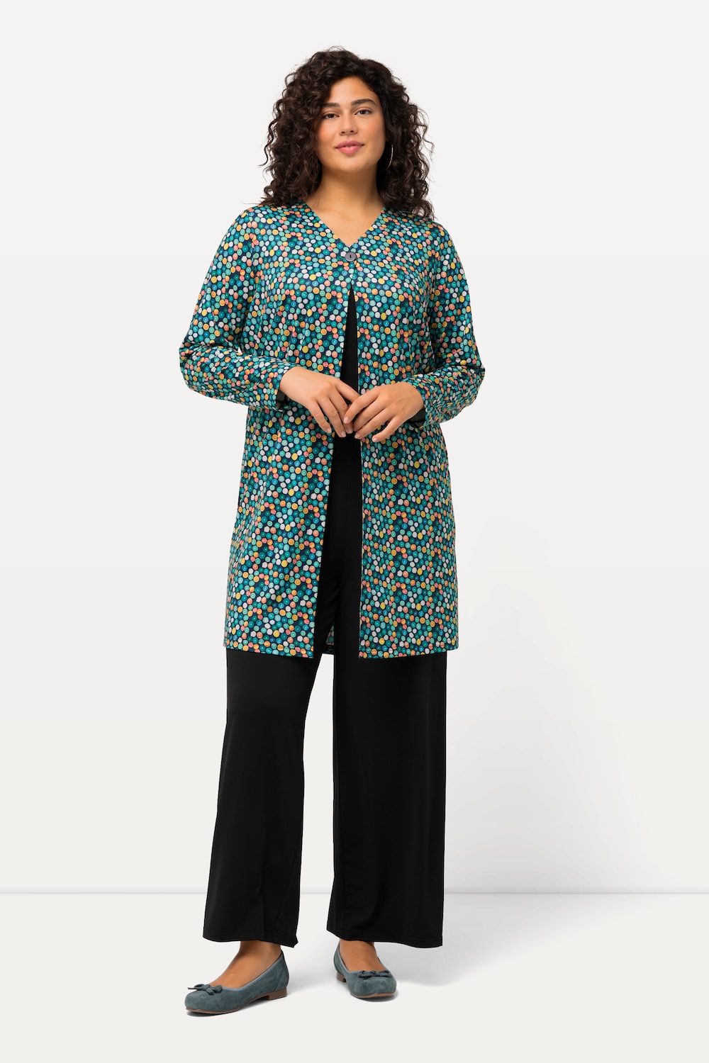 Große Größen Jerseyjacke, Damen, blau, Größe: 54/56, Polyester, Ulla Popken