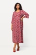 Heart Print Empire Knit Cotton A-line Pocket Dress